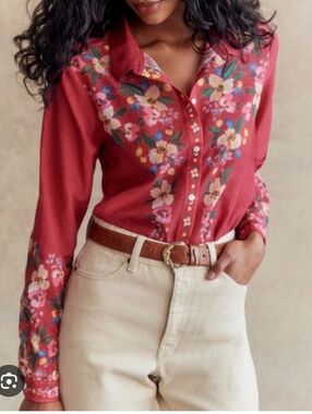 Sezane Pierro Shirt X Aimie Collaboration Limited Edition Sz 36 US Size 4